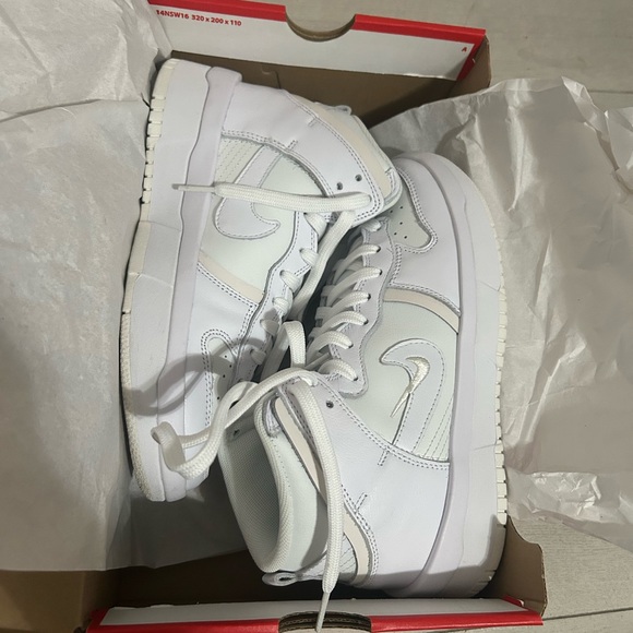 Nike Dunk High Up Summit White Sneakers - Picture 4 of 5